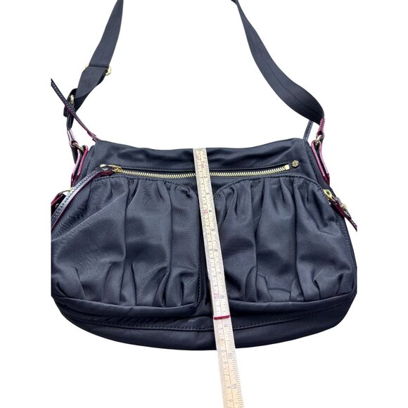 MZ Wallace Black Nylon Crossbody Bag With Red Interior - Picture 9 of 11